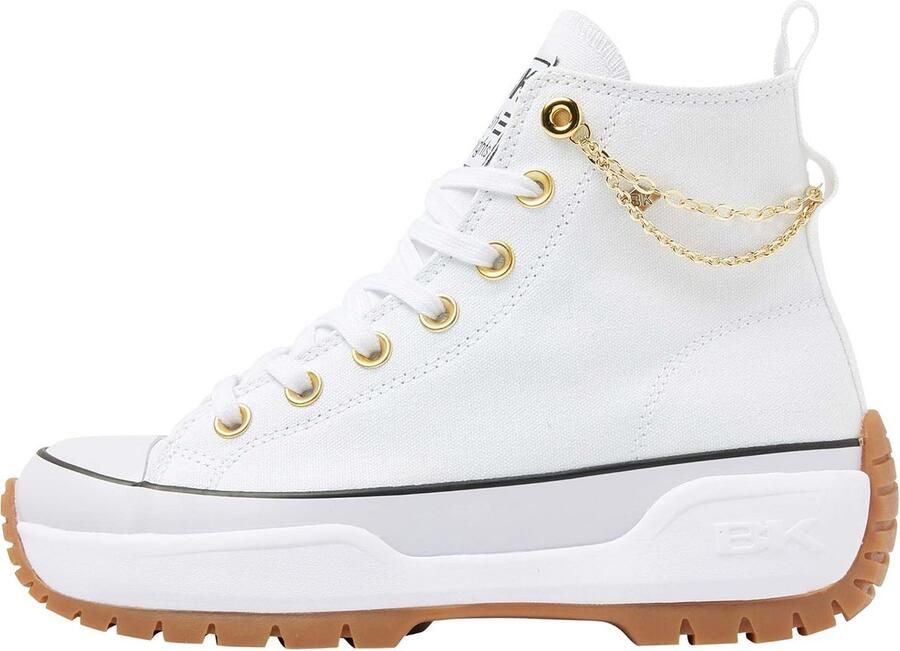 Middelhoge Dames Sneakers van Canvas met Stevige Zool