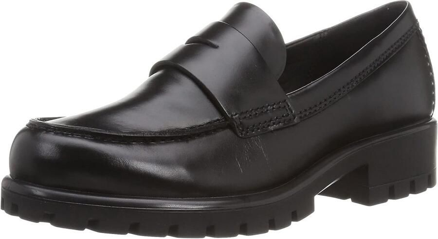 Dames mocassin penny loafer van volnerfleer met lichte zool
