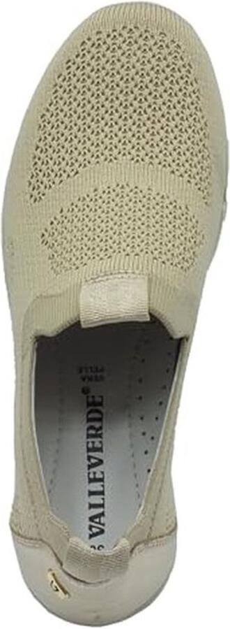 Dames Mocassins Bruine stretchstof met elastische banden - Foto 1