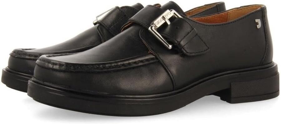 Dames Mocassins Laag Zilver Leer Slippers Met Gesp