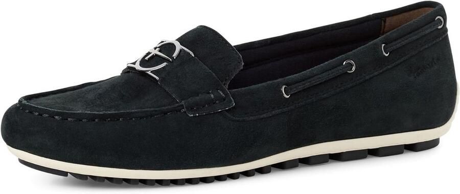 Dames Mocassins Met Witte Details