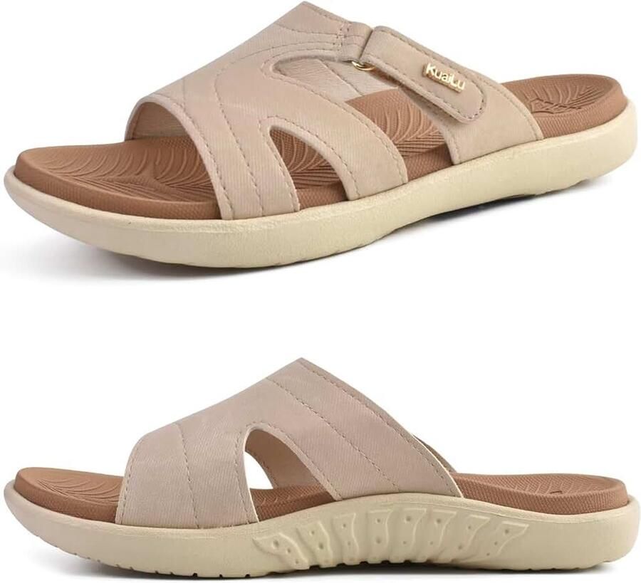 Teenslippers Dames Leer Steunzool Flip Flops voor Vrouwen Leder Zomer Vakantie Strand Modieuze Sandalen Antislip Yogamat Zwembad Douche Schoenen