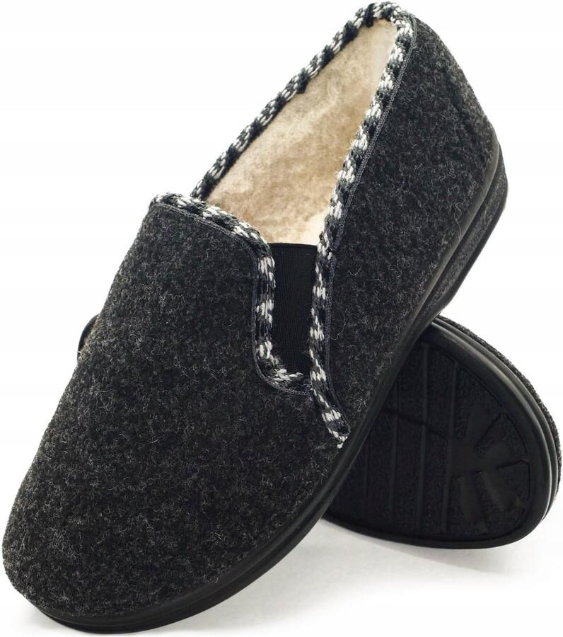 Dames Mokassins Gevoerd met Wol Warme Pantoffels met Dikke Zool