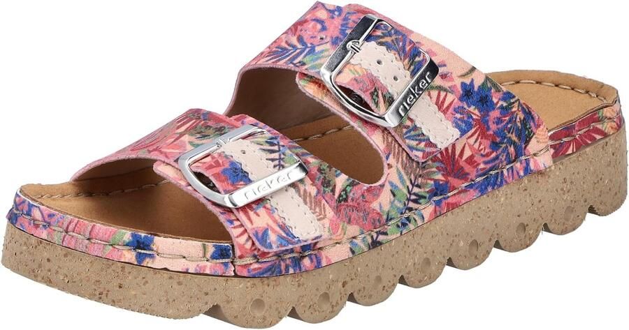Rieker Slippers Zomerschoen slippers pantoffel met verstelbare gespen