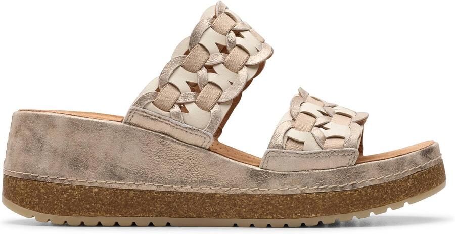 Clarks Shoes Kassanda Mule Sandalen Beige 1 2 Vrouw