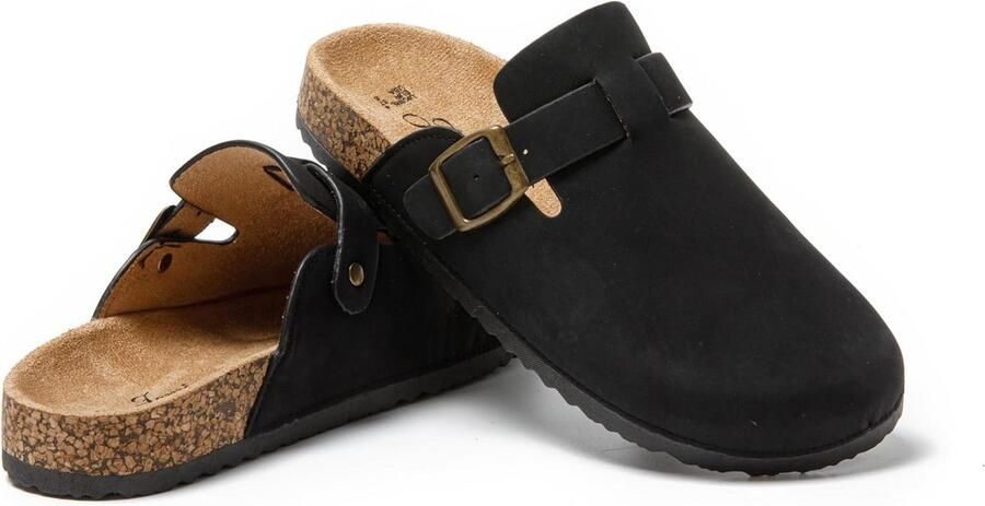 Dames Muiltjes met Gesp Kurken Zool Antislip Elegante Binnenschoenen