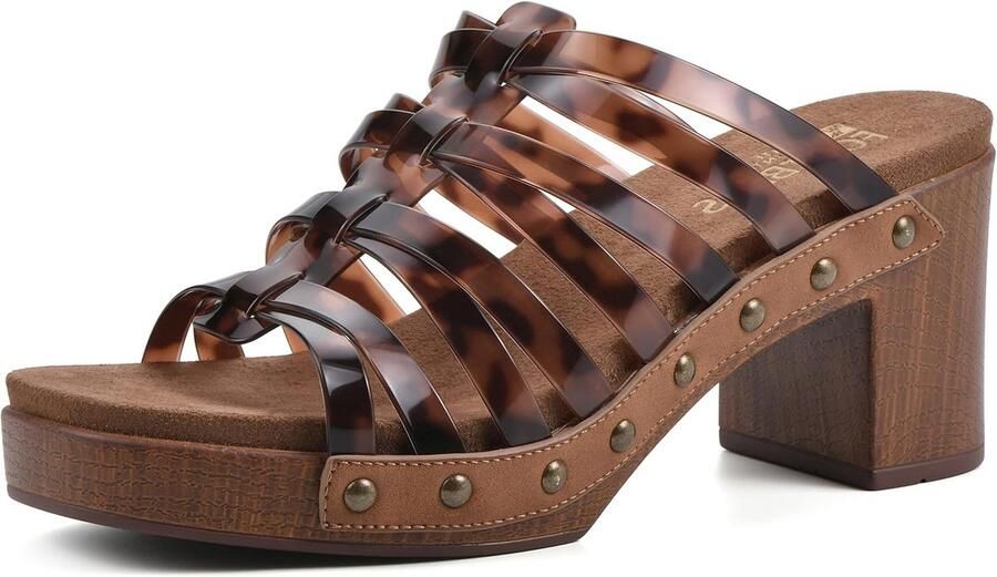 Dames Muiltjes met Hak Comfortabele Clog Sandaal met Open Constructie