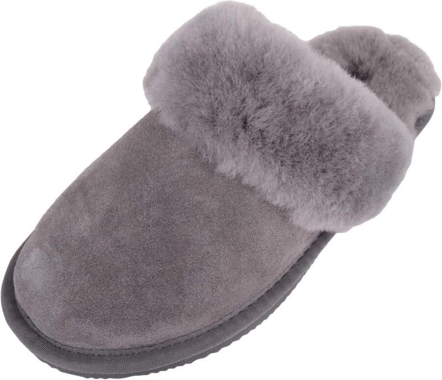 Dames Muilezel Slipper met Open Rug van Schapenvacht Comfortabele Instapslipper