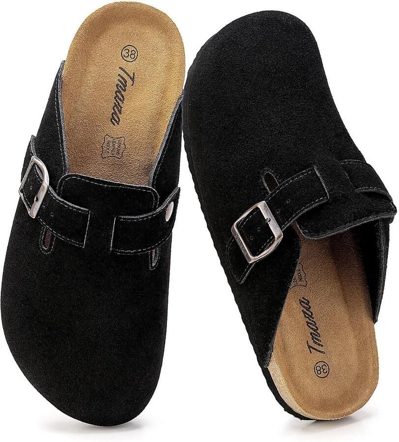 Dames Muiltjes Suède Instappers Antislip Comfortabele Gesloten Pantoffels