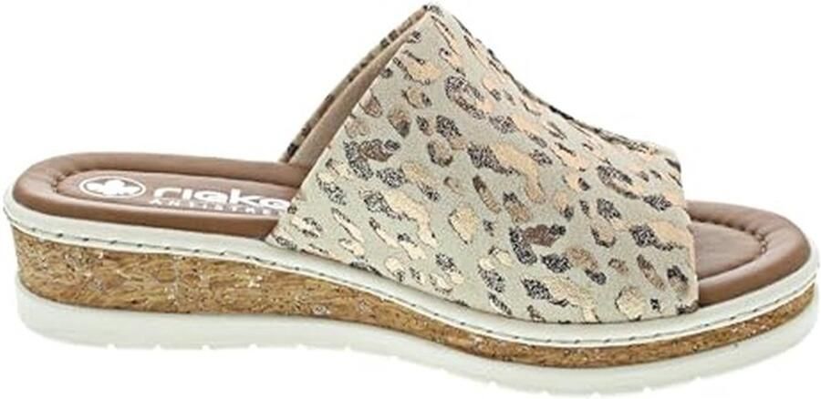 Dames Mules Beige stijlvol met dierenprint