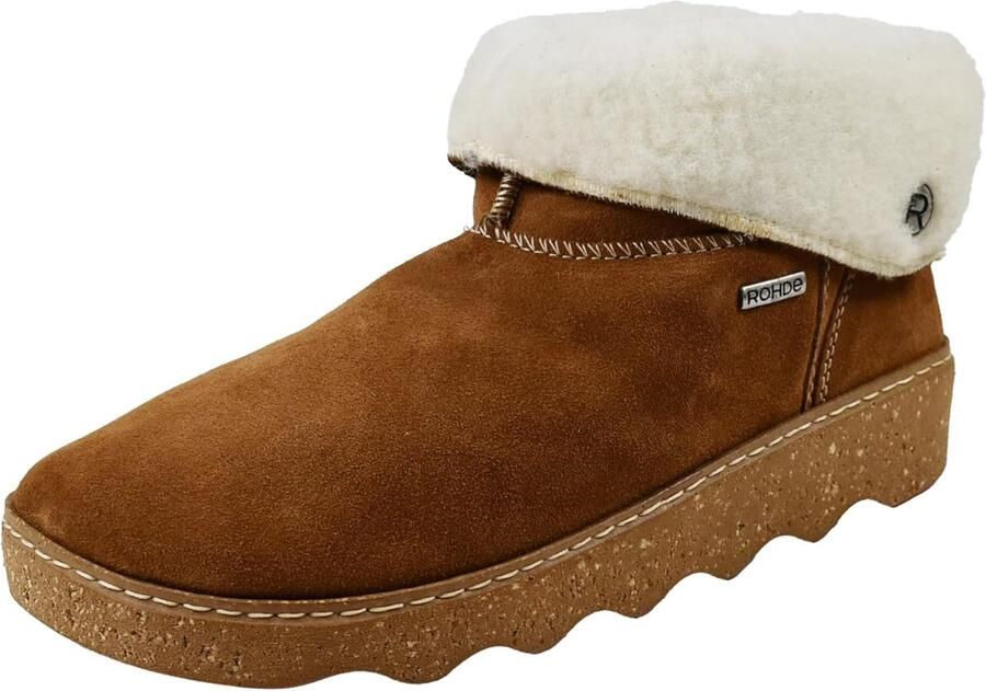 Dames Mules Instappers Pantoffels Comfort Binnen Buiten Echt Suède Lamswol Bruin