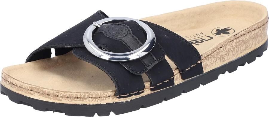 Rieker Slippers zomerschoen slippers met comfortabel voetbed
