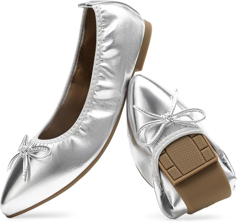 Dames Opvouwbare Ballerina's Puntige Neus Platte Schoentjes Comfortabel