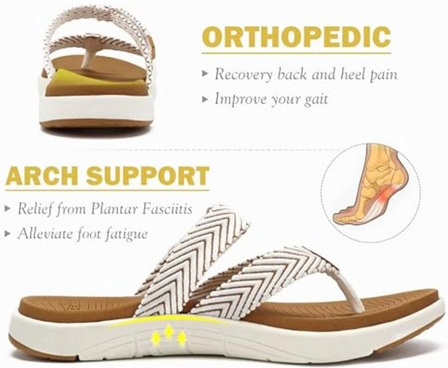 Dames Orthopedische Slippers Lichtgewicht en Steun voor de Voetboog
