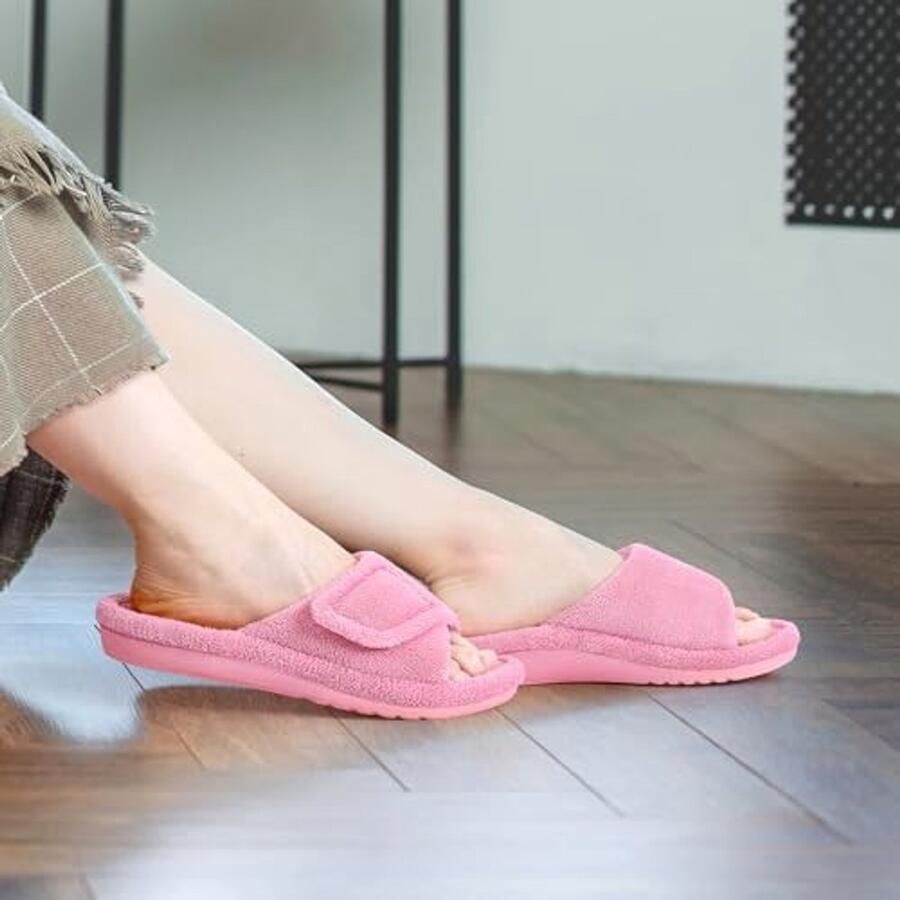 Dames Orthopedische Slippers Open Teen Roze - Foto 1