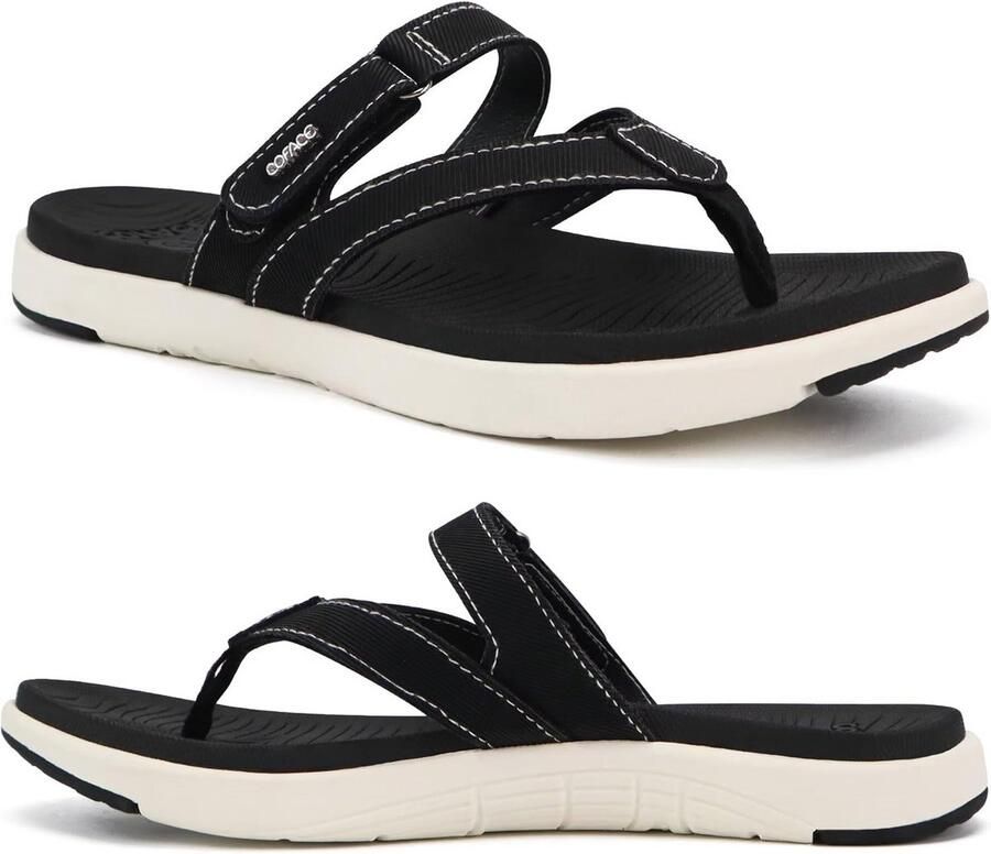 Dames Orthopedische Teenslippers Comfortabele Leren Open Teen Sandalen voor Zomer en Strand