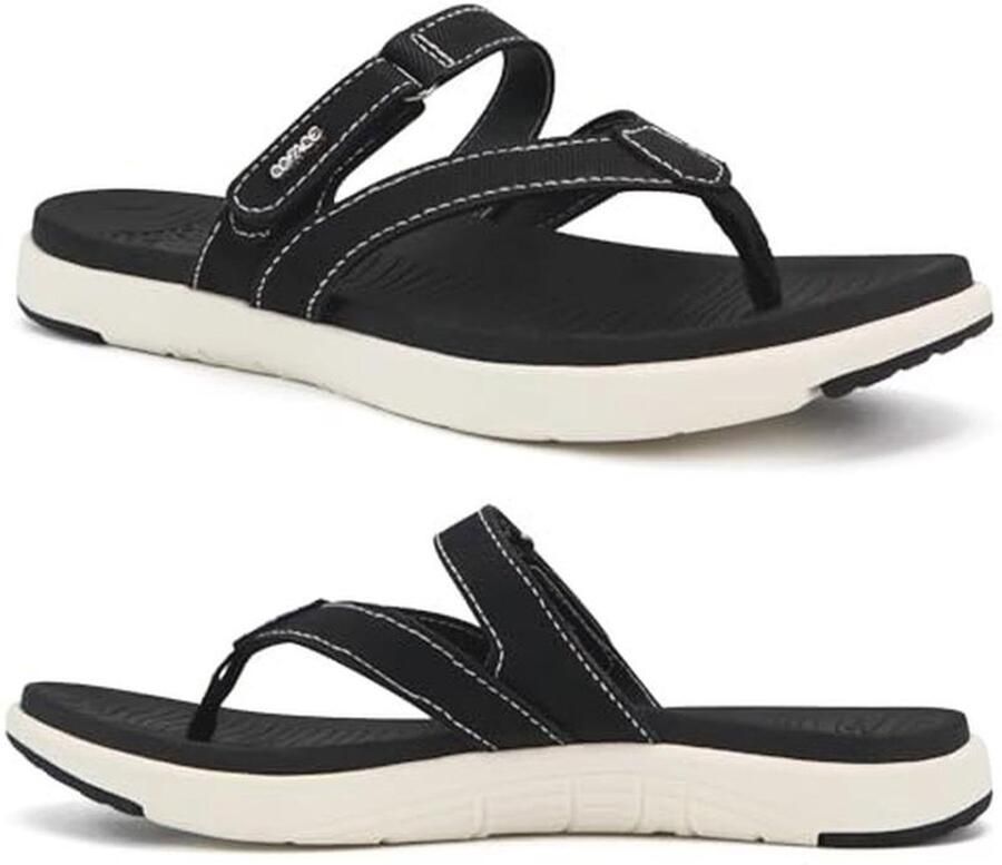 Dames Orthopedische Teenslippers Comfortabele Leren Open Teen Sandalen voor Zomer en Strand