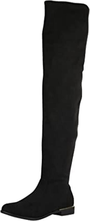 Dames Overknee Laarzen in Suède Look