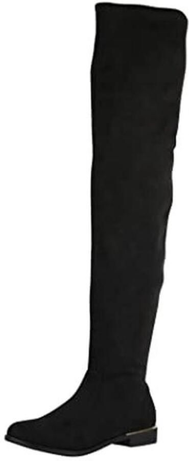 Dames Overknee Laarzen in Suède Look