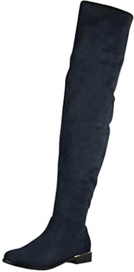 Dames Overknee Laarzen Suède Look Chunky Rayan