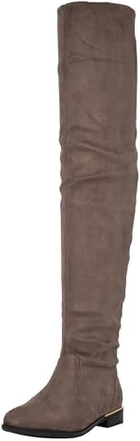 Dames Overknee Laarzen Suède Look Chunky Rayan