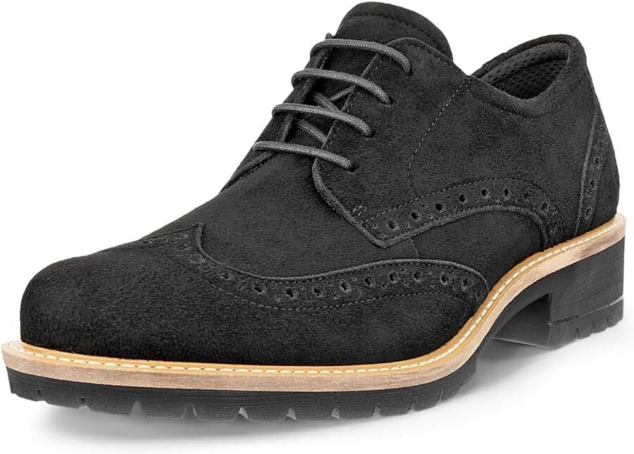 Dames Oxford Instapschoenen Zwarte Platte Derby Schoenen voor Comfort en Stijl