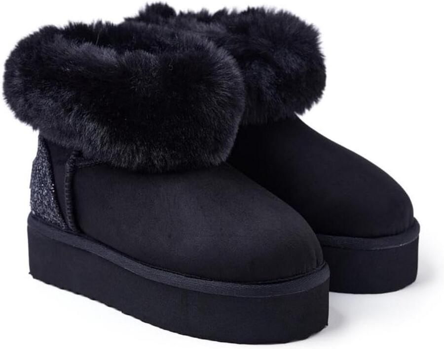 Dames Oxford Laarzen met Plateau en Glitter