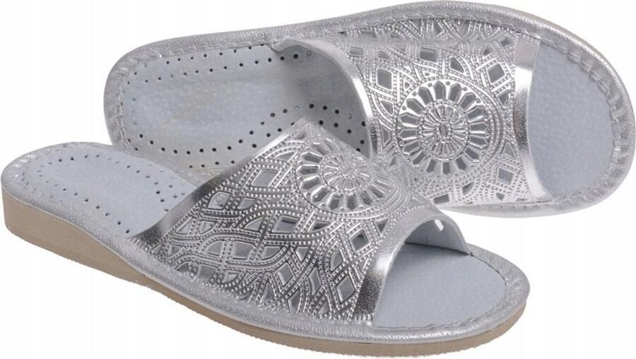 Dames Pantoffels Ajour Zilver Comfortabel en Stijlvol