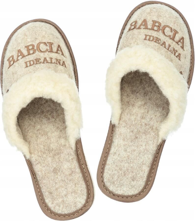 Dames Pantoffels 'Babcia Idealna' Warm & Comfortabel