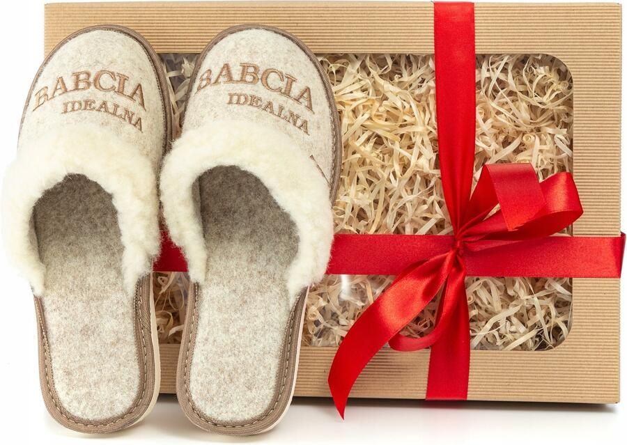 Dames Pantoffels 'Babcia Idealna' Warm & Comfortabel
