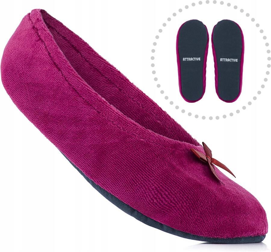 Dames pantoffels ballerina fuchsia