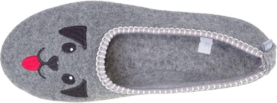 Dames pantoffels ballerina's comfortabele vilten huisschoenen