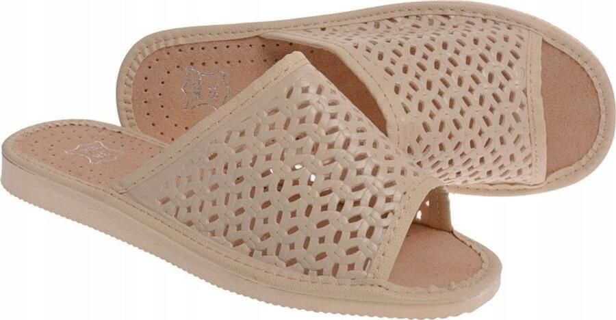 Dames Pantoffels Beige Comfortabel & Ażuurs
