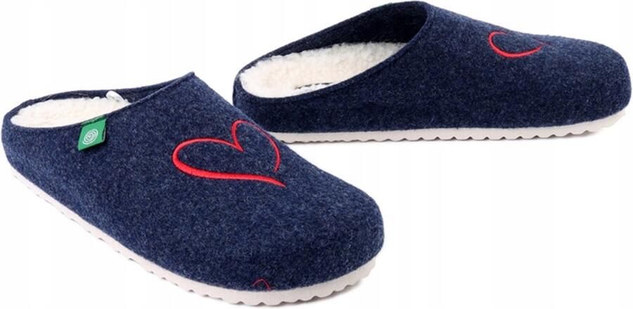 Dames pantoffels blauw comfortabele huisschoenen
