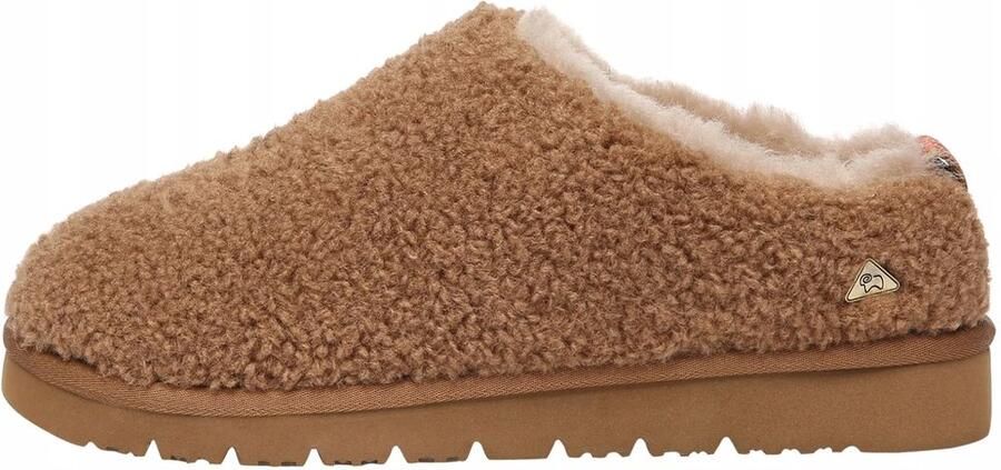 Dames Pantoffels Bruin Zacht Merino Wol & Suède