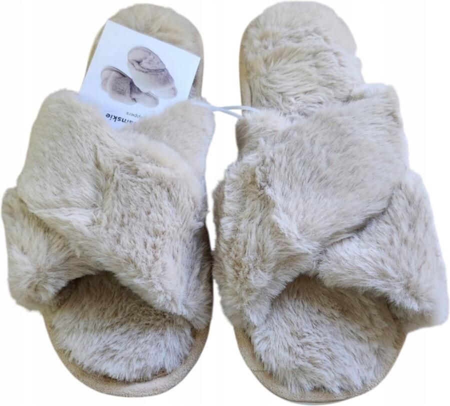 Dames Pantoffels Cleve Beige Zacht en Warm