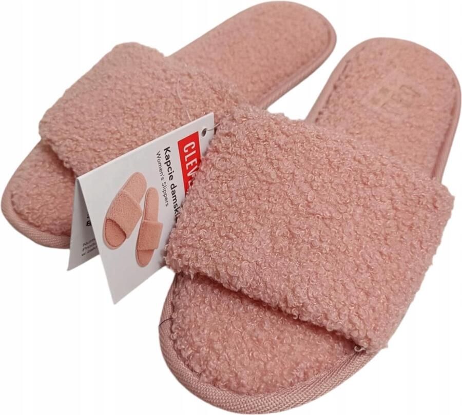 Dames Pantoffels Cleve Roze met Zachte Voering
