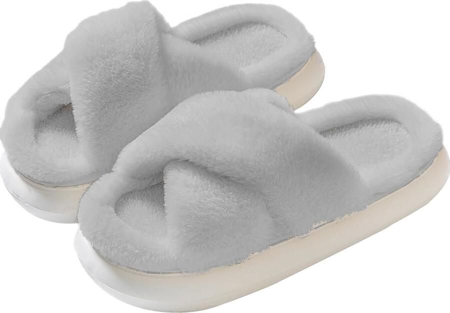 Dames Pantoffels Comfortabel & Warm Grijs
