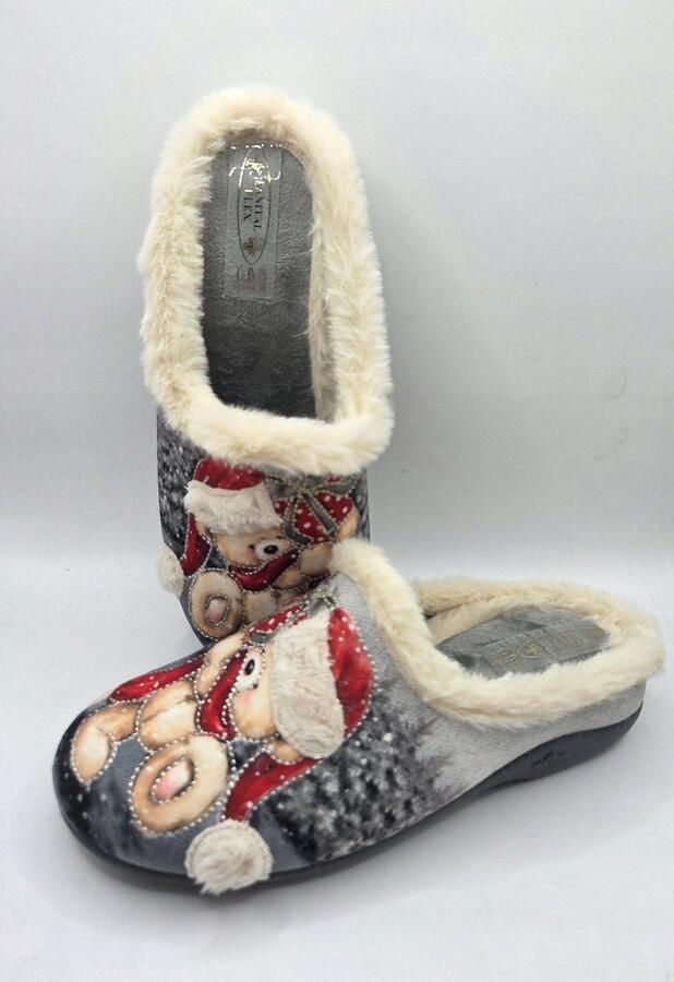 Dames pantoffels comfortabele huislaarzen met kerstprint