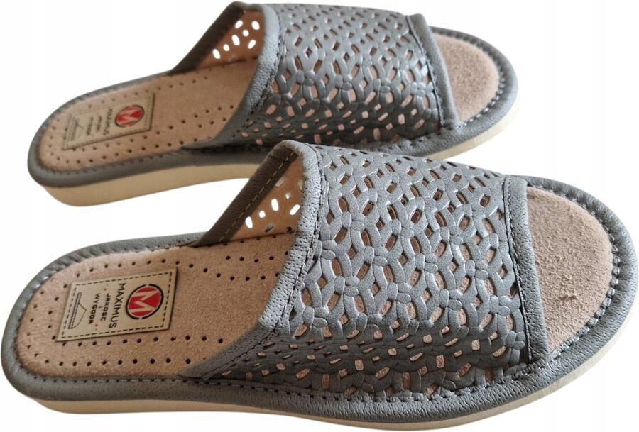 Dames pantoffels comfortabele instappers grijs