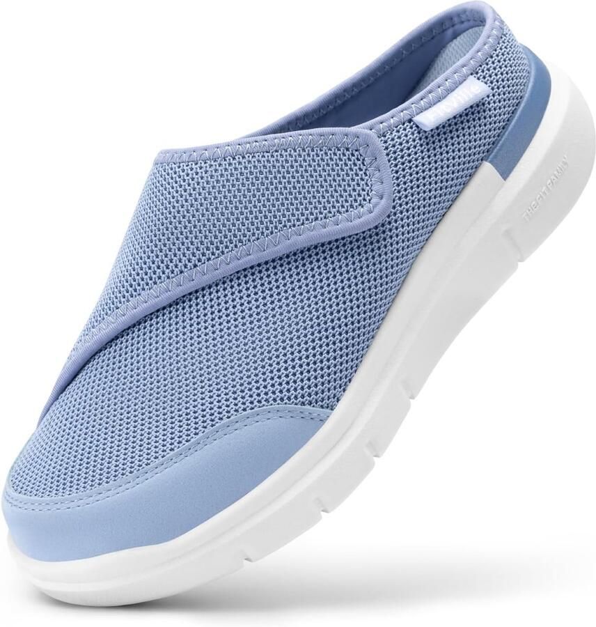 Dames Pantoffels Comfortabele Schoenen Diabetes Zorg Verstelbaar Bovenwerk Extra Brede Pasvorm