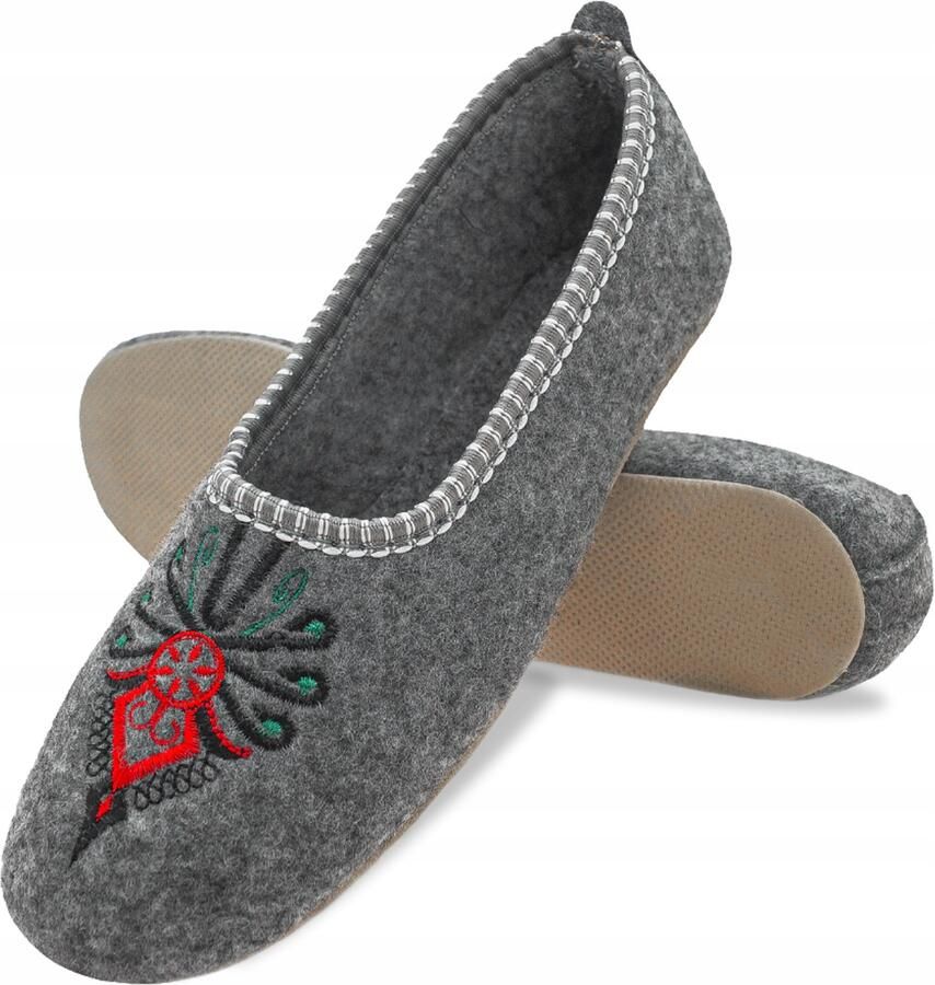 Dames pantoffels Warme vilten ballerina's voor thuis