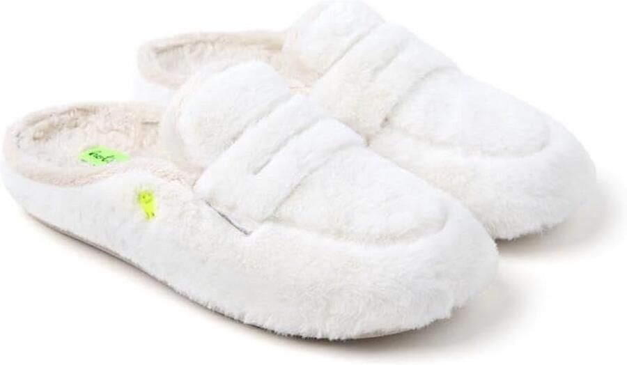 Dames Pantoffels Fluweel Veer Thuis Comfort met Uitneembaar Voetbed