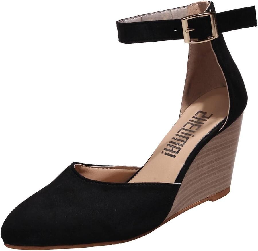 Dames Pantoffels Gesloten Teenschoenen Binnen en Buiten Spitse Sleehak Ontwerp Platform Effen