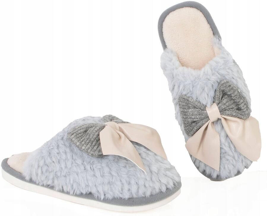 Dames Pantoffels Gevoerd Grijs