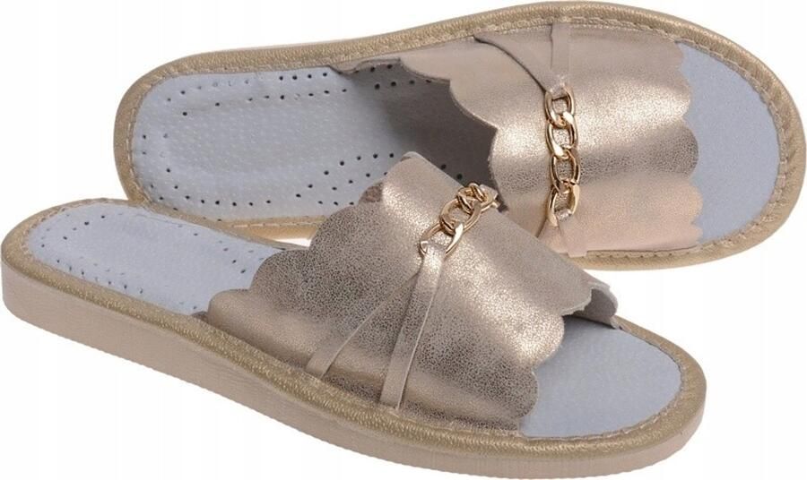 Dames Pantoffels Goud Profiel & Comfort