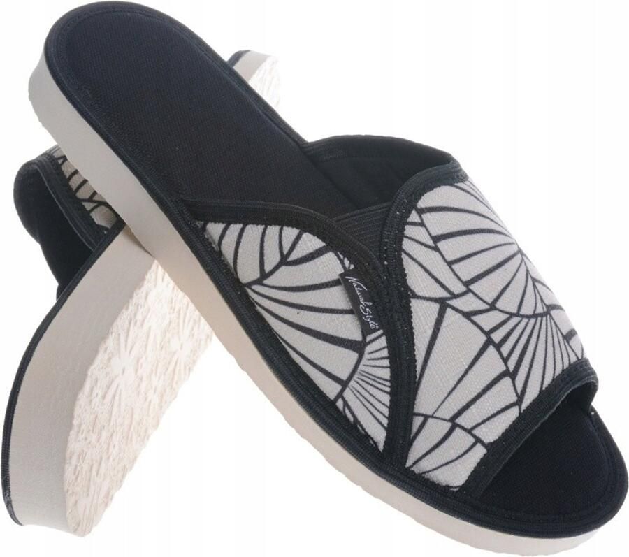 Dames pantoffels Helena beige natuurlijke linnen