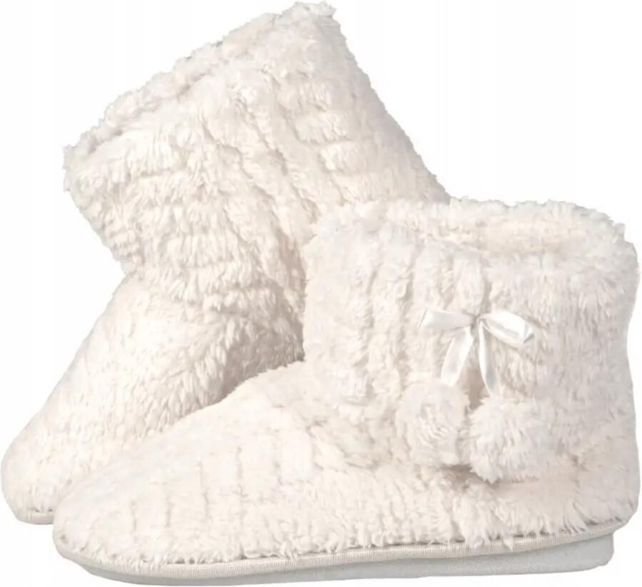 Dames Pantoffels Hoge Gebreide Comfortabele Beige