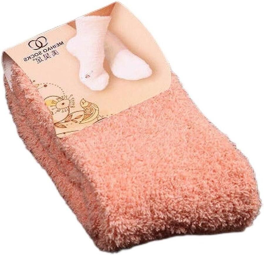 Dames Pantoffels Huissokken Winterse Warmte Antislip Profiel One Size Coral Velvet