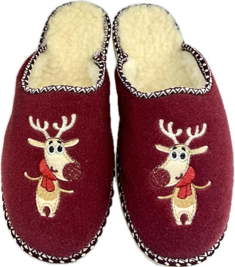 Dames Pantoffels Kerst Rendier Vilten Schoen